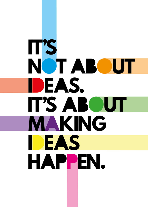 It's not about ideas it's about making ideas happen - Postkarte ver...