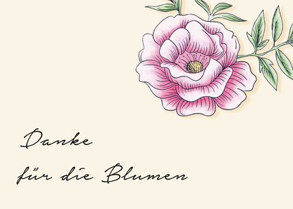 Danke für die Blumen - Postkarte jetzt online verschicken