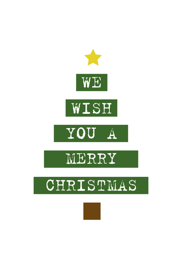 We wish you a merry christmas - Postkarte versenden