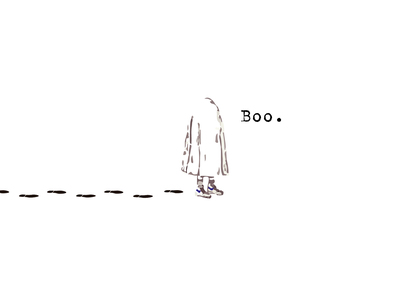 Human Ghost Boo - Postkarte jetzt online verschicken