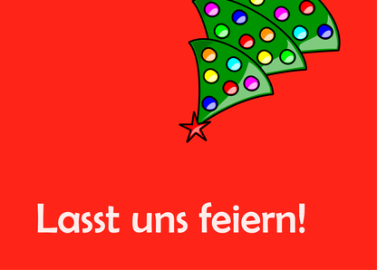 Lasst uns feiern - Weihnachtskarte online verschicken