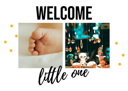 Welcome little one - Postkarte jetzt versenden