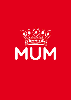 Queen Mum - Postkarte zu Muttertag