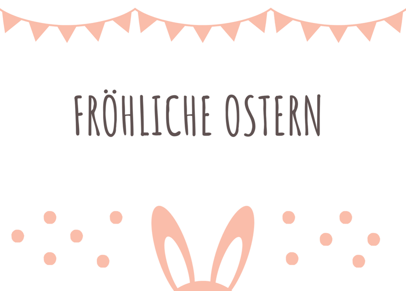 Fröhliche Ostern Wimpelkette - Postkarte verschicken