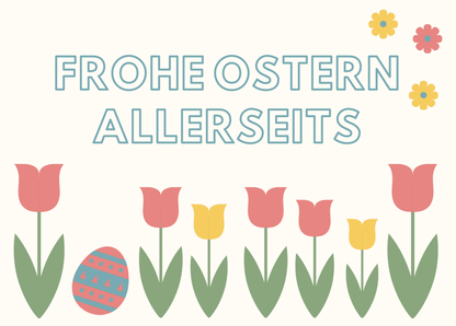 Frohe Ostern allerseits - Osterkarte Postkarte