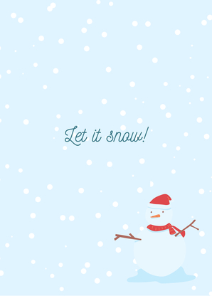 Let it snow - Postkarte online verschicken