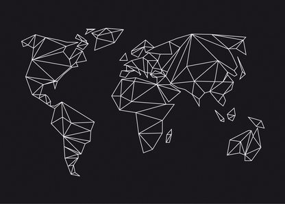 Geometrical World black - Postkarte jetzt online verschicken