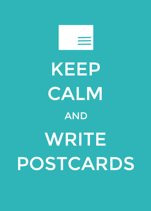 Keep calm and write postcards - Postkarte versenden