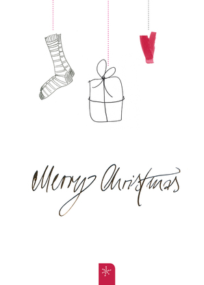 Merry Christmas Anhänger - Postkarte jetzt online verschicken